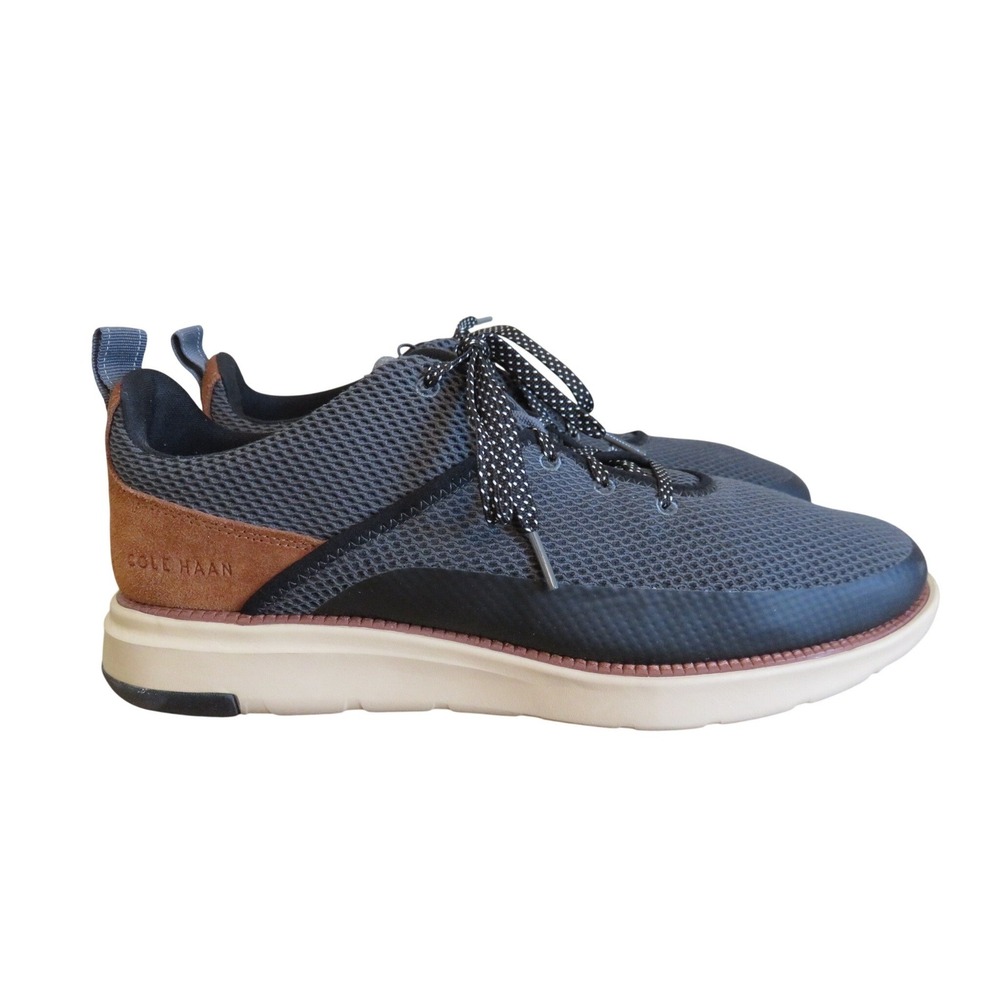 Cole Haan Zerogrand Grand Atlantic Mens Navy Grey Mesh Suede Sneakers‎ Size 12M